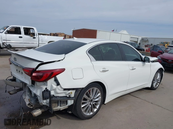 2021 Infiniti Q50 3.0t LUXE with VIN JN1EV7BP8MM706340, listed as a IAAI auction lot 41741217 with 63,212 mi miles. Bid and sale history available at carsss.com. Image 4.