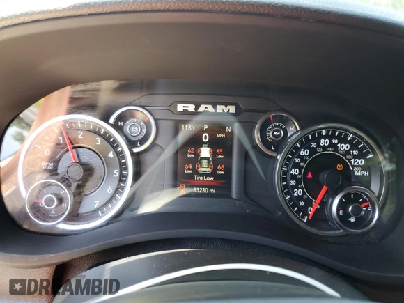 2022 Ram 2500 Tradesman with VIN 3C6UR4CJ7NG356300, listed as a Copart auction lot 57221305 with 33,230 mi miles and Salvage title. Bid and sale history available at DreamBid. Image 9.