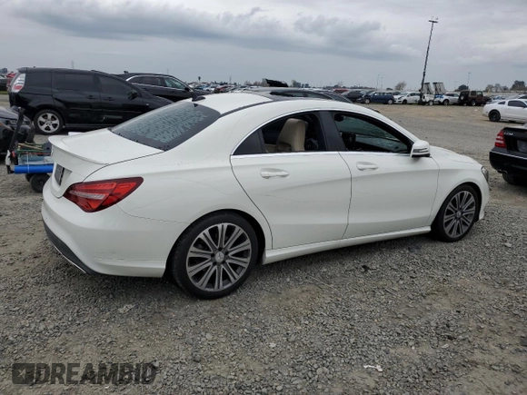 2018 Mercedes-Benz CLA 250 with VIN WDDSJ4EB1JN579906, listed as a Copart auction lot 48003845 with 93,765 mi miles and Salvage Title. Bid and sale history available at DreamBid. Image 3.