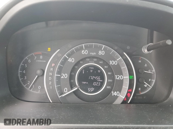 2013 Honda CR-V LX with VIN 5J6RM4H32DL006317, listed as a Copart auction lot 51944415 with 172,456 mi miles and Salvage Title. Bid and sale history available at DreamBid. Image 9.