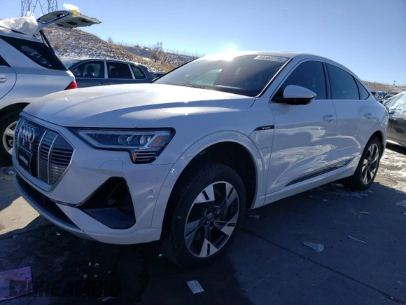 2021 Audi e-tron Sportback Premium Plus with VIN WA12AAGEXMB002128, listed as a Copart auction lot 88080725 with 59,426 mi miles and Salvage title. Bid and sale history available at DreamBid. Image 1.
