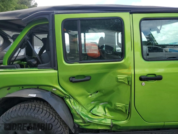2018 Jeep Wrangler Unlimited Sport S with VIN 1C4HJXDN8JW248638, listed as a Copart auction lot 56408975 with 34,349 mi miles and Salvage title. Bid and sale history available at DreamBid. Image 11.