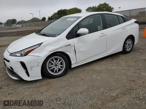 2021 Toyota Prius L Eco with VIN JTDKAMFU9M3146148, listed as a Copart auction lot 60747745 with 145,146 mi miles and Salvage title. Bid and sale history available at DreamBid. Image 1.
