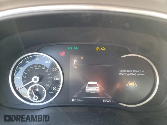 2021 Genesis GV80 with VIN KMUHCESC7MU040635, listed as a Copart auction lot 59625875 with 61,027 mi miles and Salvage title. Bid and sale history available at DreamBid. Image 9.