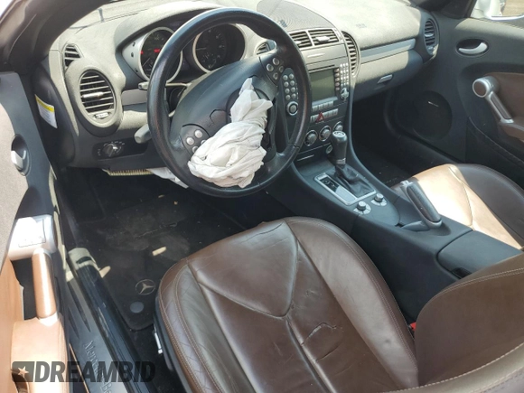 2006 Mercedes-Benz SLK 280 with VIN WDBWK54F66F107123, listed as a Copart auction lot 62306965 with 70,880 mi miles and Salvage title. Bid and sale history available at DreamBid. Image 8.