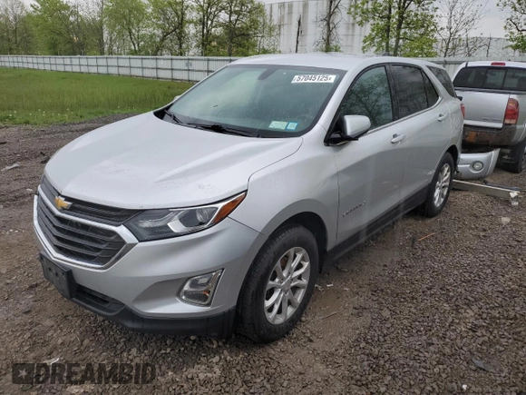 2019 Chevrolet Equinox LT z VIN 3GNAXUEV3KS583338, wystawiony jako Copart lot #57045125 z przebiegiem 90 815 mil mil oraz Czysty tytuł • Clean title. Historia ofert i sprzedaży dostępna na DreamBid. Obrazek 1.