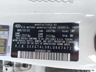 2020 Kia Optima LX z VIN 5XXGT4L38LG447472, wystawiony jako IAAI lot #42192053 z przebiegiem 84 972 mil mil oraz . Historia ofert i sprzedaży dostępna na DreamBid. Obrazek 9.