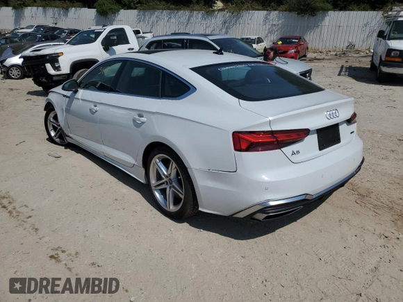 2022 Audi A5 Sportback S line Premium Plus with VIN WAUFACF55NA006421, listed as a Copart auction lot 57168322 with 13,109 mi miles. Bid and sale history available at carsss.com. Image 3.