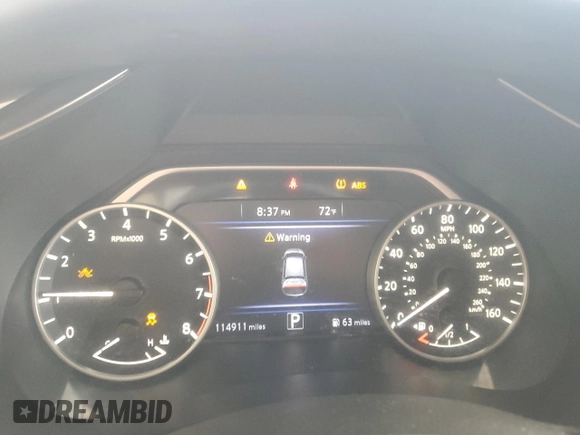 2020 Nissan Murano S with VIN 5N1AZ2ASXLN107582, listed as a Copart auction lot 44357745 with 114,911 mi miles and Clean Title. Bid and sale history available at DreamBid. Image 9.