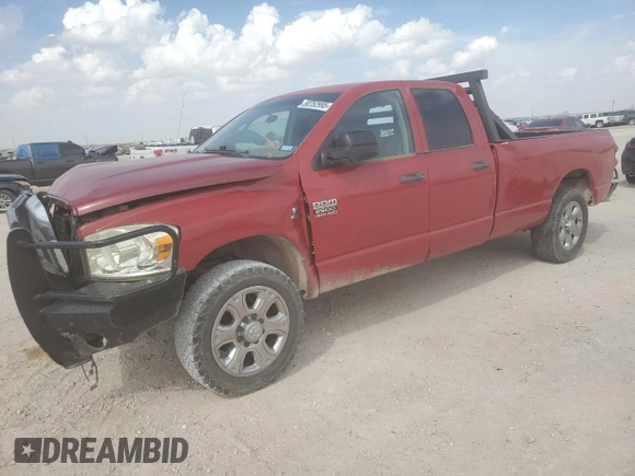 2007 Dodge Ram 2500 SLT with VIN 3D7KR28A07G826219, listed as a Copart auction lot 50752995 with 0 mi miles and Salvage Title. Bid and sale history available at carsss.com. Image 1.