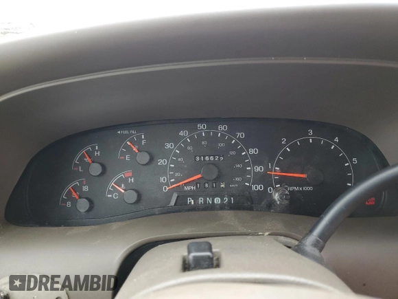 2000 Ford Excursion Limited with VIN 1FMNU42L5YEC60493, listed as a Copart auction lot 75021544 with 316,622 mi miles and Salvage title. Bid and sale history available at DreamBid. Image 9.