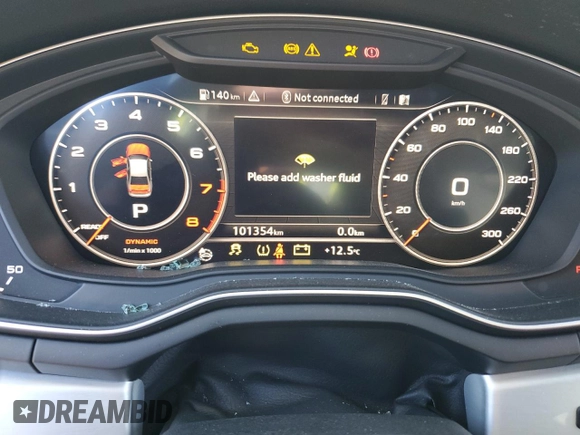2017 Audi A4 Prestige with VIN WAUFNAF42HA074924, listed as a Copart auction lot 71803444 with 101,354 mi miles and Salvage Title. Bid and sale history available at carsss.com. Image 9.