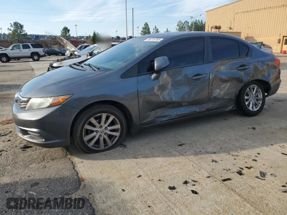2012 Honda Civic EX with VIN 19XFB2F87CE052413, listed as a Copart auction lot 46215765 with 128,207 mi miles and Salvage Title. Bid and sale history available at DreamBid. Image 1.