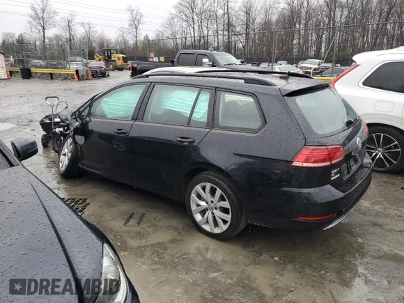 2019 Volkswagen Golf SportWagen S with VIN 3VWY57AU7KM513306, listed as a Copart auction lot 37145424 with 14,674 mi miles. Bid and sale history available at carsss.com. Image 2.