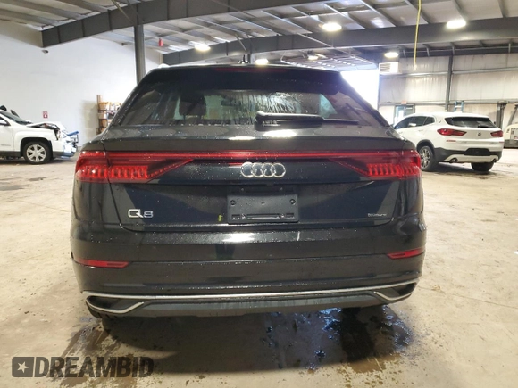 2023 Audi Q8 Premium with VIN WA1AVBF17PD020440, listed as a Copart auction lot 87322714 with 9,963 mi miles and Salvage title. Bid and sale history available at DreamBid. Image 6.