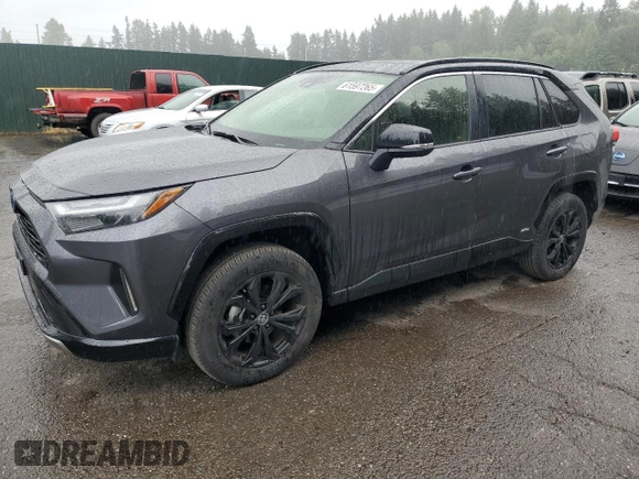 2023 Toyota RAV4 Hybrid XSE with VIN JTME6RFV5PJ037206, listed as a Copart auction lot 61597265 with 5,094 mi miles and Salvage title. Bid and sale history available at DreamBid. Image 1.