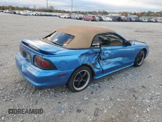 1996 Ford Mustang GT with VIN 1FALP45X2TF178232, listed as a Copart auction lot 76529834 with 144,505 mi miles and Salvage Title. Bid and sale history available at carsss.com. Image 3.