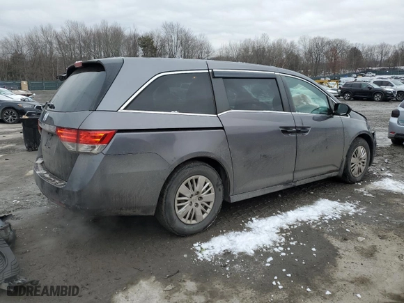 2014 Honda Odyssey LX with VIN 5FNRL5H26EB119925, listed as a Copart auction lot 45383145 with 178,620 mi miles and Salvage Title. Bid and sale history available at carsss.com. Image 3.