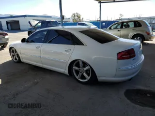 2010 Audi A8 with VIN WAURVAFA6AN007163, listed as a Copart auction lot 81377074 with 158,919 mi miles and Clean title. Bid and sale history available at DreamBid. Image 2.
