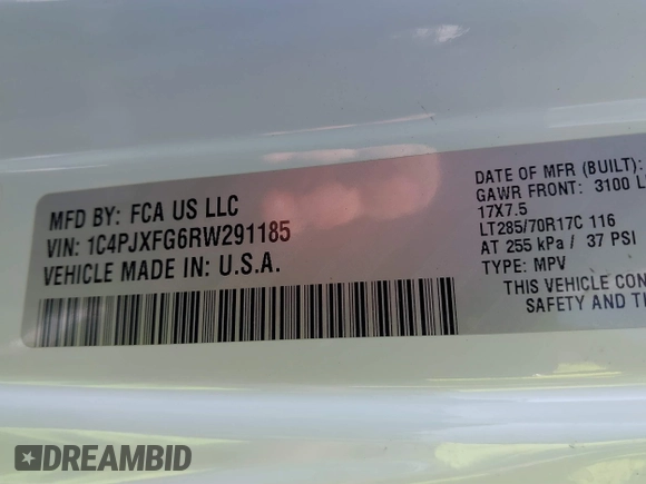 2024 Jeep Wrangler Rubicon with VIN 1C4PJXFG6RW291185, listed as a IAAI auction lot 41773050 with 12,400 mi miles and . Bid and sale history available at DreamBid. Image 9.