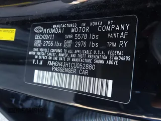 2012 Hyundai Equus Signature с VIN KMHGH4JH1CU052880, выставлен на аукционе IAAI как лот 42680007 с пробегом 163 466 миль миль и . История ставок и продаж доступна на DreamBid. Изображение 9.