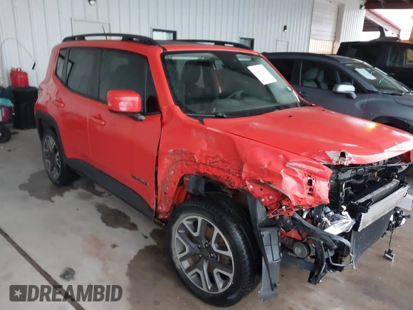 2016 Jeep Renegade Latitude z VIN ZACCJABT2GPC48858, wystawiony jako IAAI lot #42465822 z przebiegiem 67 705 mil mil oraz . Historia ofert i sprzedaży dostępna na DreamBid. Obrazek 1.