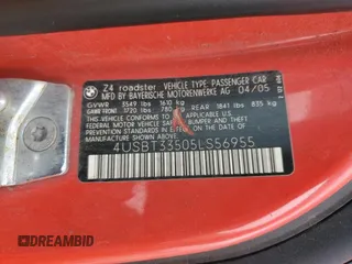 2005 BMW Z4 2.5i z VIN 4USBT33505LS56955, wystawiony jako Copart lot #56021245 z przebiegiem 112 859 mil mil oraz Tytuł czysty. Historia ofert i sprzedaży dostępna na DreamBid. Obrazek 12.