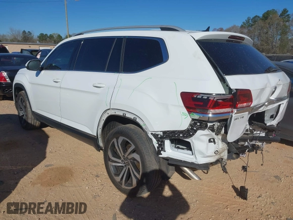 2021 Volkswagen Atlas SEL Premium z VIN 1V2TR2CA8MC562198, wystawiony jako IAAI lot #41853528 z przebiegiem 57 413 mil mil oraz . Historia ofert i sprzedaży dostępna na DreamBid. Obrazek 3.
