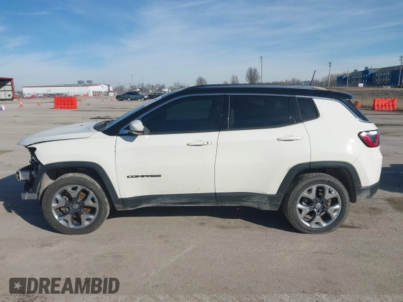 2020 Jeep Compass Limited with VIN 3C4NJDCB7LT159113, listed as a IAAI auction lot 41576805 with 75,921 mi miles and . Bid and sale history available at carsss.com. Image 14.