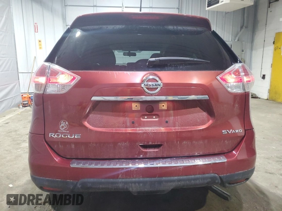 2015 Nissan Rogue SV with VIN KNMAT2MV0FP516517, listed as a Copart auction lot 47876565 with 93,755 mi miles and Salvage Title. Bid and sale history available at DreamBid. Image 6.