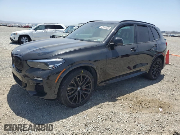 2021 BMW X5 xDrive40i with VIN 5UXCR6C03M9H41831, listed as a Copart auction lot 62145025 with Not provided miles and Salvage title. Bid and sale history available at DreamBid. Image 1.