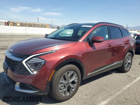 2025 Kia Sportage SX-Prestige with VIN KNDPXCDG3S7201016, listed as a Copart auction lot 49874455 with 1,377 mi miles and Salvage title. Bid and sale history available at DreamBid. Image 1.
