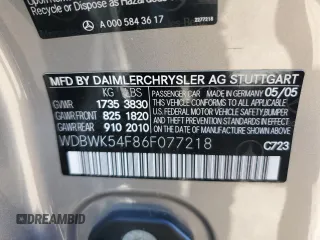 2006 Mercedes-Benz SLK 280 z VIN WDBWK54F86F077218, wystawiony jako Copart lot #53030635 z przebiegiem 95 151 mil mil oraz Szkody całkowita. Historia ofert i sprzedaży dostępna na DreamBid. Obrazek 12.