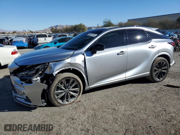 2025 Lexus RX with VIN 2T2BCMEAXSC021015, listed as a Copart auction lot 42031105 with 249 mi miles and Salvage Title. Bid and sale history available at carsss.com. Image 1.
