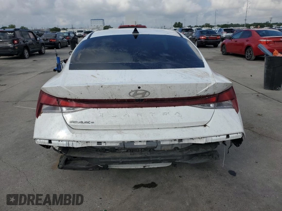 2024 Hyundai Elantra SEL with VIN KMHLM4DG5RU758577, listed as a Copart auction lot 54337735 with 23,082 mi miles and Salvage title. Bid and sale history available at DreamBid. Image 6.