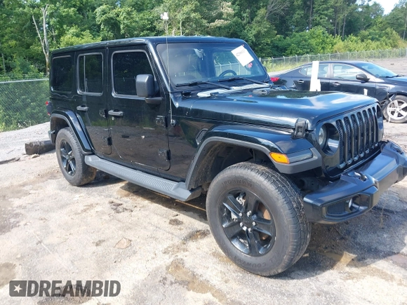 2020 Jeep Wrangler Unlimited Sahara z VIN 1C4HJXEN6LW106869, wystawiony jako IAAI lot #42390113 z przebiegiem 56 907 mil mil oraz . Historia ofert i sprzedaży dostępna na DreamBid. Obrazek 1.