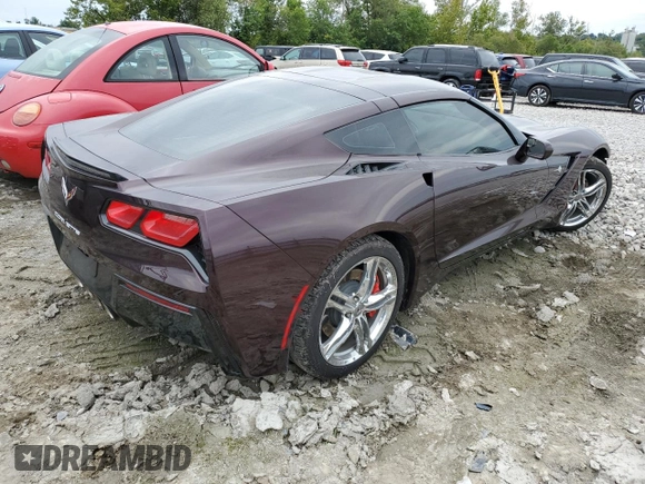 2017 Chevrolet Corvette 1LT with VIN 1G1YB2D78H5110592, listed as a Copart auction lot 67880174 with 33,207 mi miles and Salvage Title. Bid and sale history available at carsss.com. Image 3.