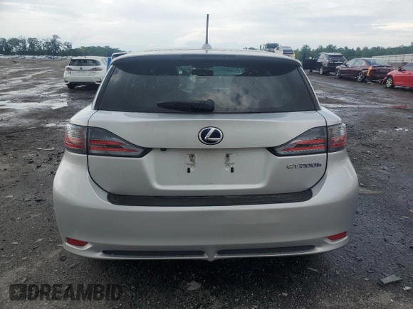 2012 Lexus CT 200h with VIN JTHKD5BH6C2089061, listed as a Copart auction lot 58827705 with 124,474 mi miles and Salvage title. Bid and sale history available at DreamBid. Image 6.