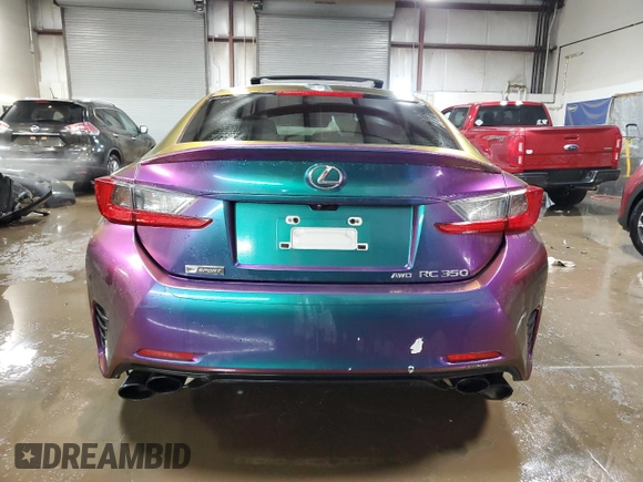 2017 Lexus RC 350 with VIN JTHSE5BC1H5007826, listed as a Copart auction lot 85651624 with 76,539 mi miles and Salvage title. Bid and sale history available at DreamBid. Image 6.