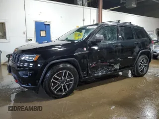 2021 Jeep Grand Cherokee Trailhawk with VIN 1C4RJFLGXMC548821, listed as a Copart auction lot 43814855 with 75,333 mi miles and Salvage title. Bid and sale history available at DreamBid. Image 1.