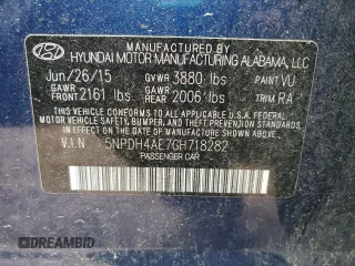 2016 Hyundai Elantra SE z VIN 5NPDH4AE7GH718282, wystawiony jako Copart lot #51619925 z przebiegiem 113 730 mil mil oraz Nie do naprawy • Non repairable. Historia ofert i sprzedaży dostępna na DreamBid. Obrazek 14.