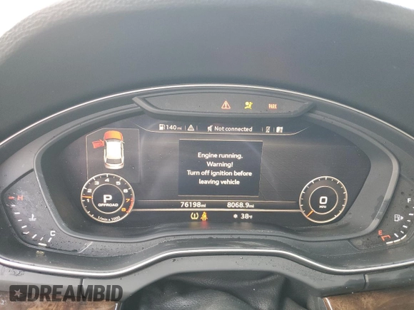 2018 Audi Q5 Premium Plus with VIN WA1BNAFY7J2008738, listed as a Copart auction lot 46462755 with 76,198 mi miles and Salvage Title. Bid and sale history available at carsss.com. Image 9.