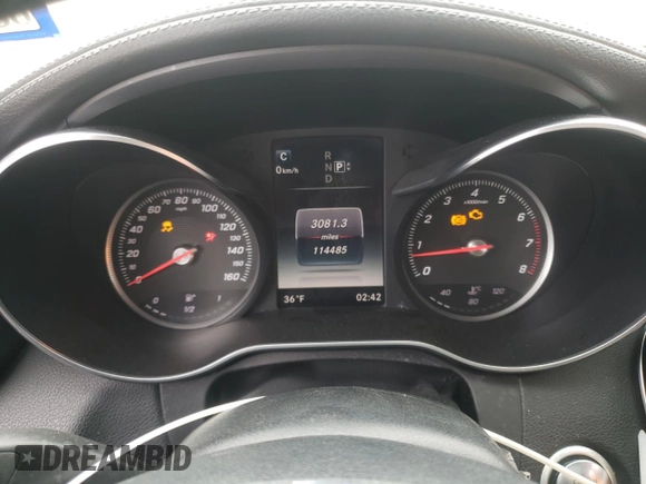 2015 Mercedes-Benz C-Class C 400 with VIN 55SWF6GB0FU030420, listed as a Copart auction lot 46078455 with 114,485 mi miles and Clean Title. Bid and sale history available at carsss.com. Image 9.