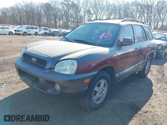 2004 Hyundai Santa Fe GLS with VIN KM8SC13E34U708007, listed as a IAAI auction lot 41414729 with 999,999 mi miles. Bid and sale history available at carsss.com. Image 2.