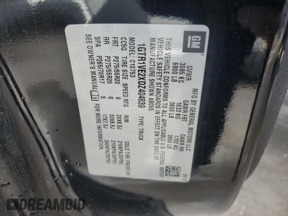 2013 GMC Sierra 1500 with VIN 1GTR1VE2XDZ404839, listed as a Copart auction lot 83616164 with 226,394 mi miles and Salvage Title. Bid and sale history available at DreamBid. Image 12.