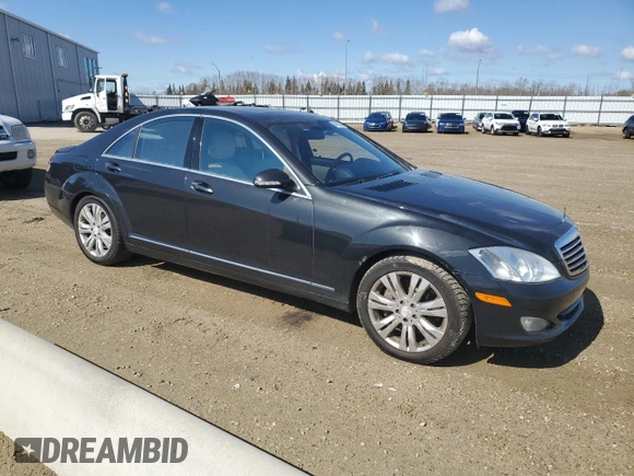 2009 Mercedes-Benz S with VIN WDDNF84XX9A277889, listed as a Copart auction lot 54190355 with 205,362 mi miles and Clean Title. Bid and sale history available at DreamBid. Image 4.