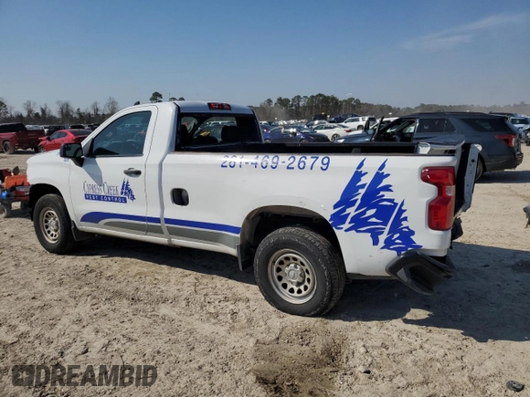 2022 Chevrolet Silverado 1500 Work Truck with VIN 3GCNAAEK5NG560098, listed as a Copart auction lot 46189455 with 60,500 mi miles and Salvage Title. Bid and sale history available at DreamBid. Image 2.