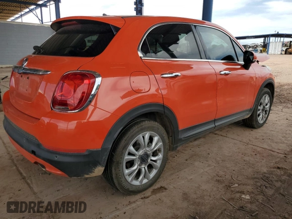 2016 FIAT 500X Lounge with VIN ZFBCFXDT7GP351730, listed as a Copart auction lot 58398785 with 41,322 mi miles and Salvage title. Bid and sale history available at DreamBid. Image 3.