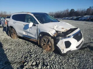 2020 Hyundai Santa Fe SEL with VIN 5NMS3CAA5LH275201, listed as a Copart auction lot 85453704 with 87,400 mi miles and Salvage Title. Bid and sale history available at carsss.com. Image 4.
