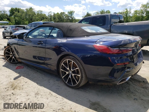 2022 BMW 8 Series 840i with VIN WBADZ2C09NCJ99129, listed as a Copart auction lot 58639014 with 26,194 mi miles and Salvage Title. Bid and sale history available at carsss.com. Image 2.
